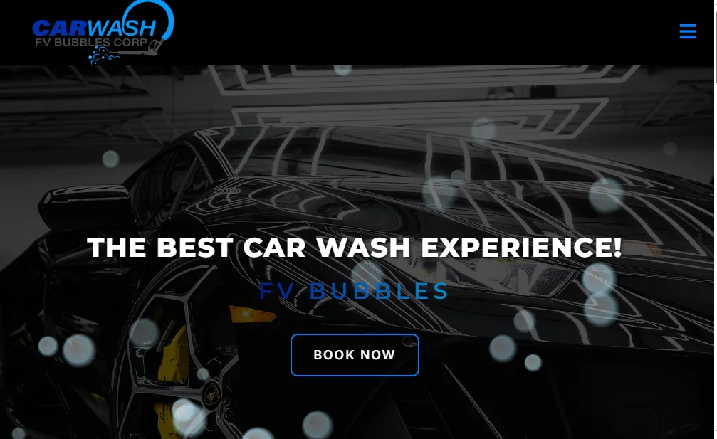 FV Bubbles Car Wash - Sitio web de car wash en USA